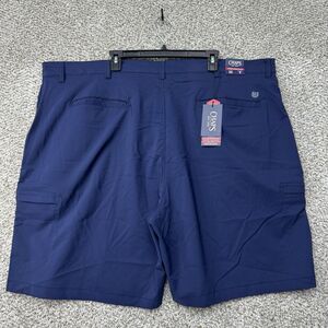 Chaps Performance Cargo Shorts Men 50 Navy Blue Stretch Golf Wicking UPF 40+ New